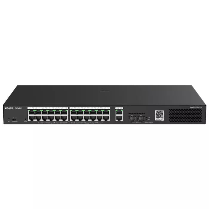 Reyee 26 Port Gigabit with 24 PoE 370W 2SFP Smart Managed Switch.