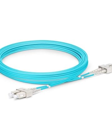 Fiber Patch Cable – SC to SC Multimode OM4 (Aqua)