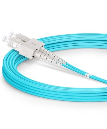 Fiber Patch Cable – SC to SC Multimode OM4 (Aqua)