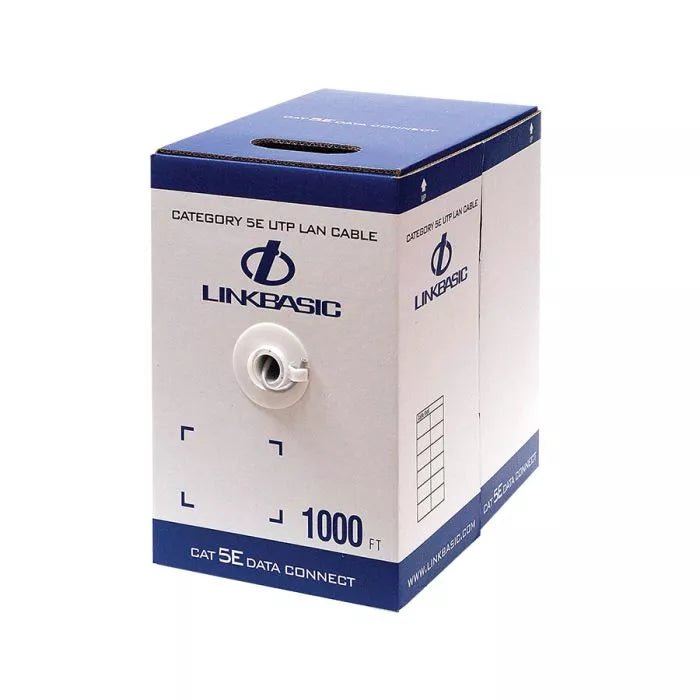 Linkbasic 305M Box Cat5e Solid Grey UTP Cable.